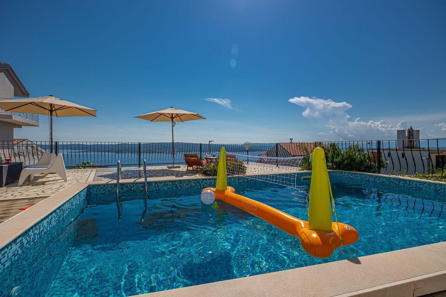 Mediterranes Mit Meerblick, Privatpool, Bbq, Garage, Waschmaschine Apartment Crikvenica